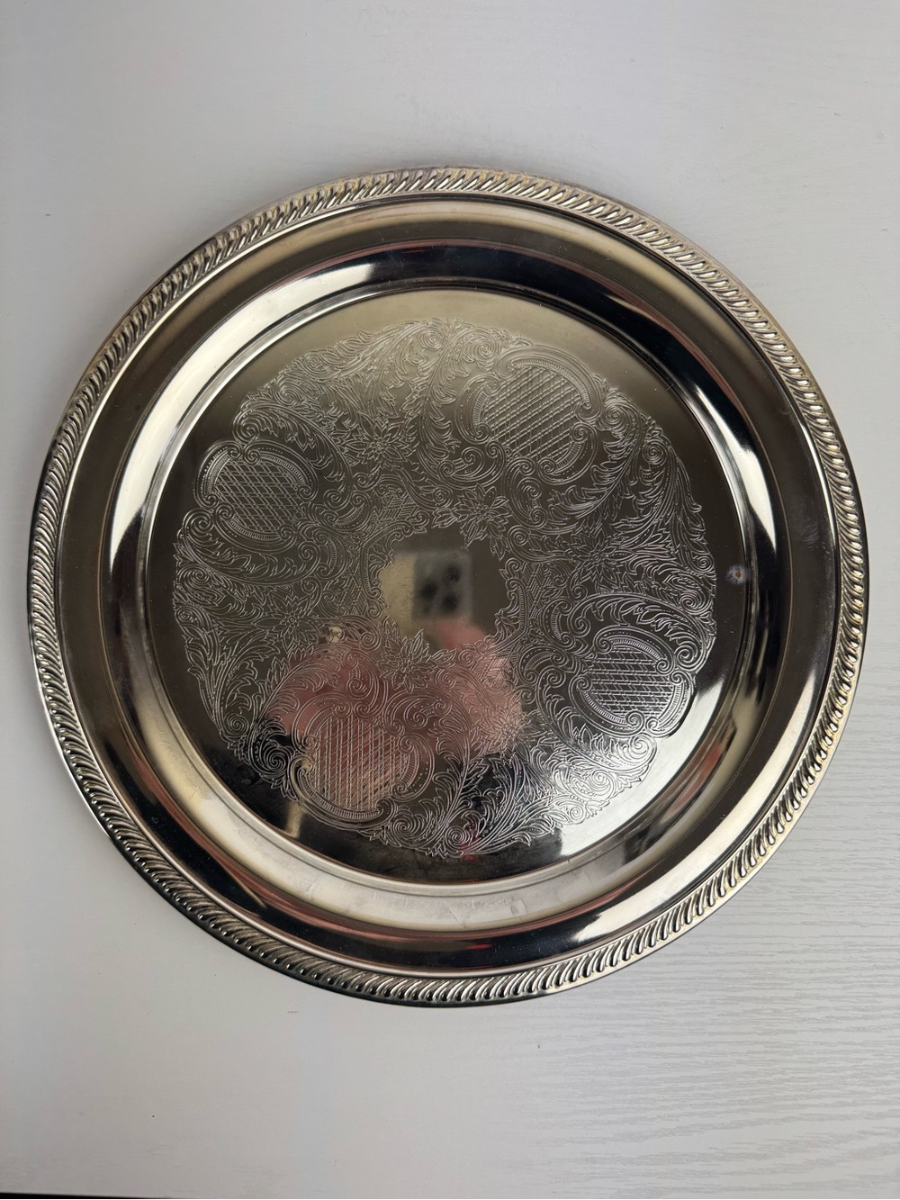 Leonard Silverplated Relish Tray Divided Glass Insert Serving‎ Platter Vintage